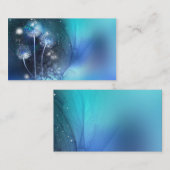 青いファンタジーのタンポポの名刺 名刺 (正面/裏面)