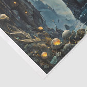 青いファンタジーの中の人魚 薄葉紙 (詳細)
