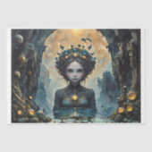 青いファンタジーの中の人魚 薄葉紙 (正面)