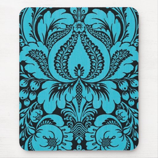 青いファンタジーフローラマウスパッド マウスパッド (正面)