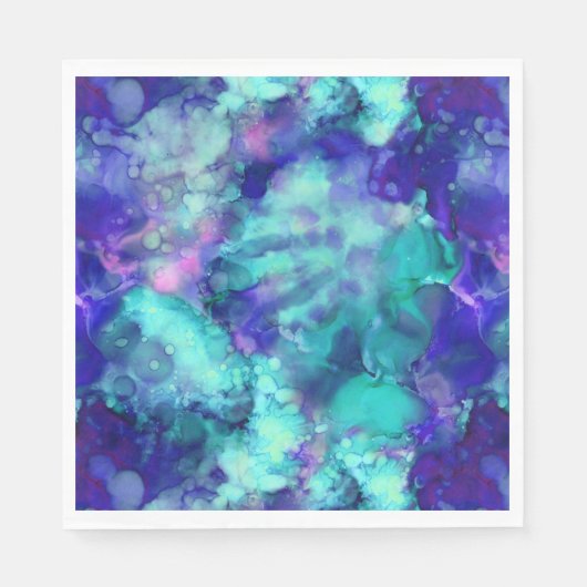 青いファンタジー水色： スタンダードランチョンナプキン (正面)