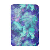 青いファンタジー水色： バスマット (正面縦)