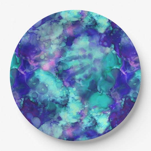 青いファンタジー水色： ペーパープレート (正面)