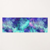 青いファンタジー水色： ヨガマット (正面(横))