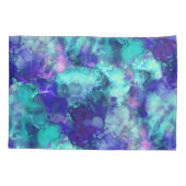 青いファンタジー水色： 枕カバー (裏面-左)