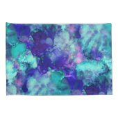 青いファンタジー水色： 枕カバー (裏面-右)