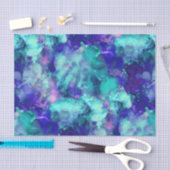 青いファンタジー水色： 薄葉紙 (クラフト)