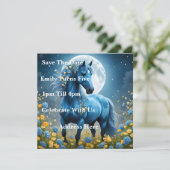 青いファンタジー魔法の馬の月の花、 セーブザデート (スタンド正面)