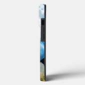 青いファンタジー魔法の馬の月の花、 Case-Mate iPhoneケース (裏面 / 左)