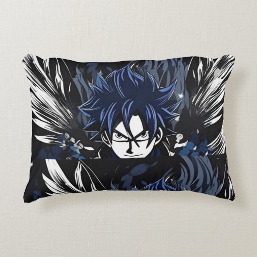 青いファントム・シーカー アクセントクッション (正面)