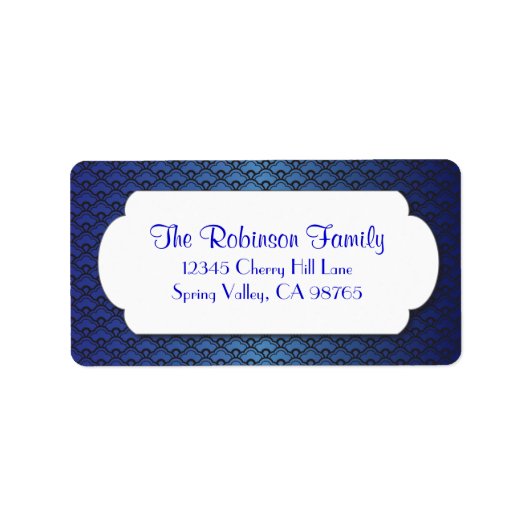 青いファンパターン（白い枠） ラベル (正面)