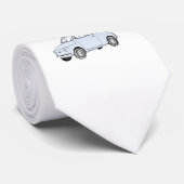 青いフィアット500 Topolinoの鉛筆のスタイルのスケッチ ネクタイ (ロール)