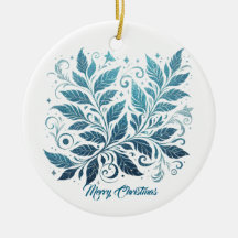 青いフィグラデーションリグリーの葉のパターン