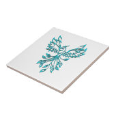 青いフェニックスが白に浮き上がる タイル (側面)