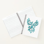 青いフェニックスが白に浮き上がる ノートブック (内部)