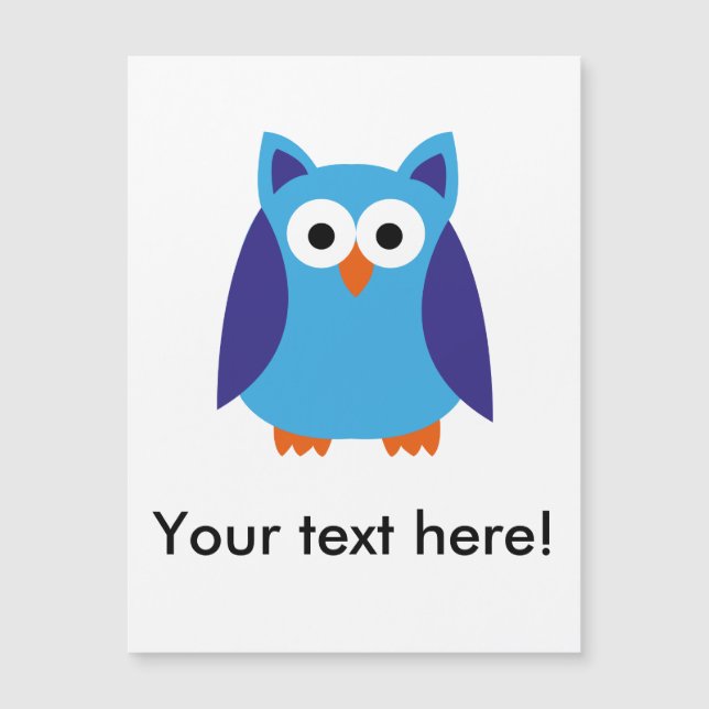 青いフクロウの漫画 (正面)