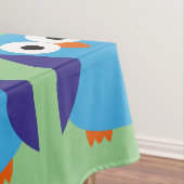 青いフクロウの漫画 テーブルクロス (インサイチュ)