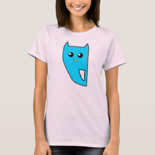 青いフクロウのTシャツ Tシャツ