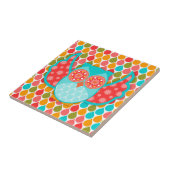 青いフクロウBoheme タイル (側面)