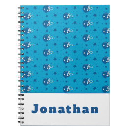 青いフットボールヘルメット 星 キッズ 男の子 チーム名 かっこいい ノートブック