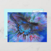 青いフライト、はがき ポストカード (正面/裏面)