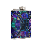 青いフラクタルパターン フラスク (右)