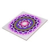 青いフラクタルモザイクパターン タイル (側面)