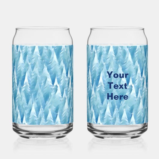 青いフラクタル林 ガラス缶 (正面)