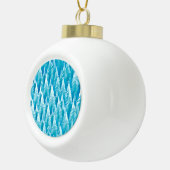 青いフラクタル林 セラミックボールオーナメント (右)