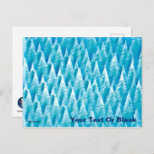 青いフラクタル林 ポストカード (正面/裏面)