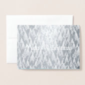 青いフラクタル林 箔カード (封筒付き正面)