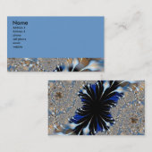 青いフラクタル 名刺 (正面/裏面)