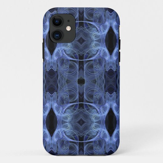 青いフラクタルiPhone 5カスタムケース – メイトID Case-Mate iPhoneケース (裏面)