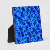 青いフランギパニの花、 フォトプラーク (正面)