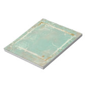 青いフランスのトイルエレガントメモ帳スクラッチパッド ノートパッド (回転)