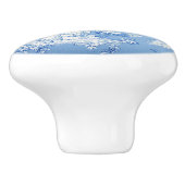 青いフランスのトイルプルノブ セラミックノブ (側面)