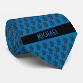 青いフランスのドイツの羊飼い ネクタイ (ロール)