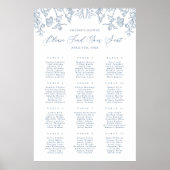 青いフランスのフローラブライダル席 ポスター (正面)