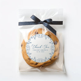 青いフランスのフローラ花嫁お気に入りシール ラウンドシール