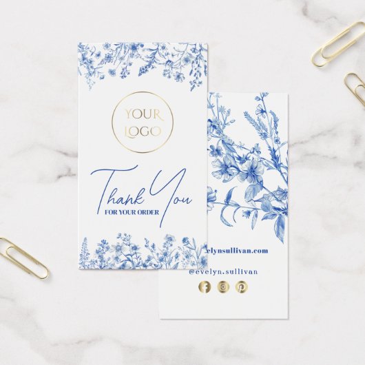 青いフランスのワイルドフラワーパッケージの挿入 (オフィス)