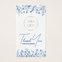 青いフランスのワイルドフラワーパッケージの挿入