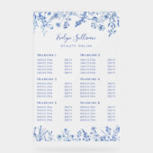 青いフランスのワイルドフラワー価格表 アクリルサイン (正面)