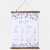 青いフランスのワイルドフラワー価格表 吊り下げ型タペストリー (正面)