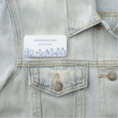 青いフランスのワイルドフラワー名タグ 名札 (インサイチュ)