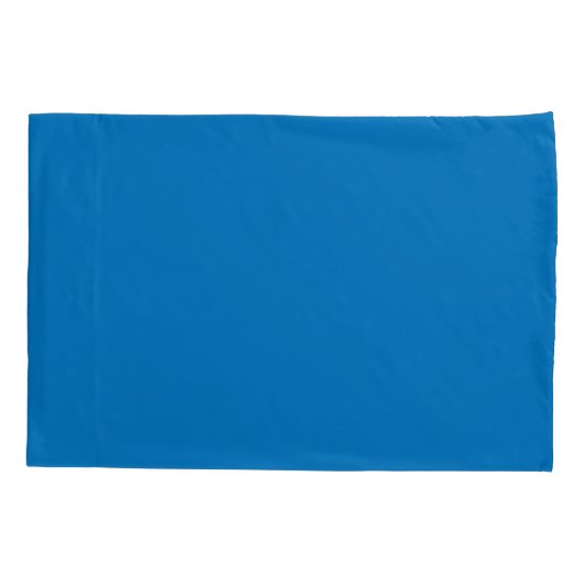 青いフランスの枕無地の箱 枕カバー (裏面-左)