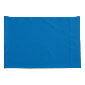 青いフランスの枕無地の箱 枕カバー (裏面-右)