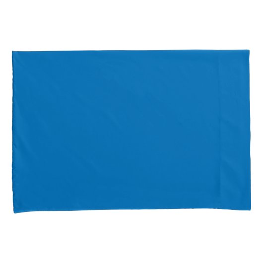 青いフランスの枕無地の箱 枕カバー (正面右)