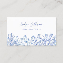 青いフランスの野花の名刺 名刺