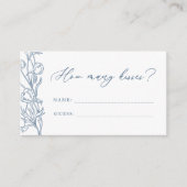 青いフランスのChinoiserieどのように多くのキスゲーム エンクロージャーカード (正面)