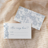 青いフランスのChinoiserieどのように多くのキスゲーム エンクロージャーカード